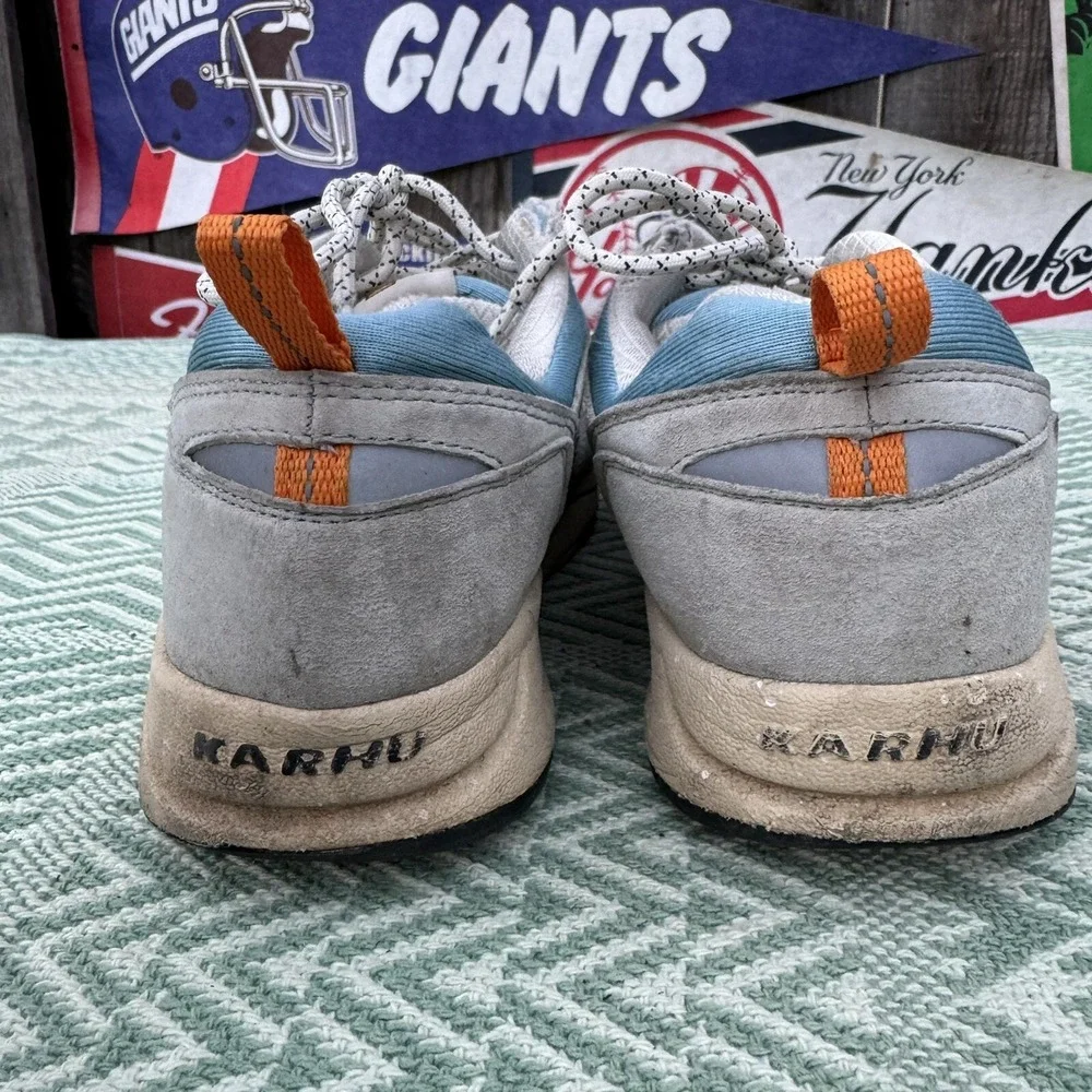 Size 9.5 - KARHU Unisex Fusion 2.0 Sneakers Gray/Blue/Ivy Lace Up‎